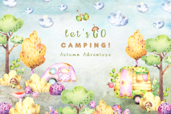 Camping Autumn Adventure Watercolor Clipart Collection Review
