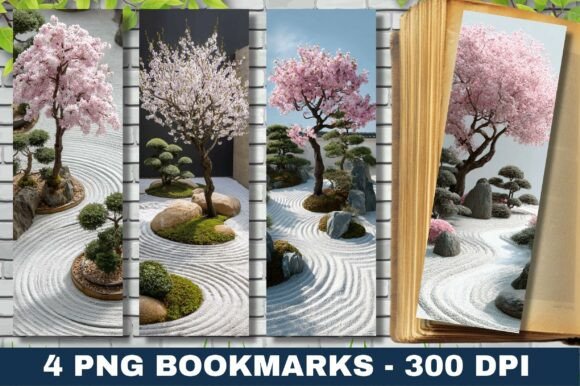 Cherry Blossom Pagoda Bridge Bookmark Review for Crafts and Digital Publishing