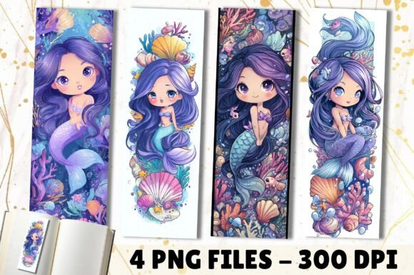 Cute Kawaii Mermaid Chibi for Crafts and Design Projects