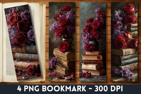 Dark Academia Rose Old Book Bookmark Review