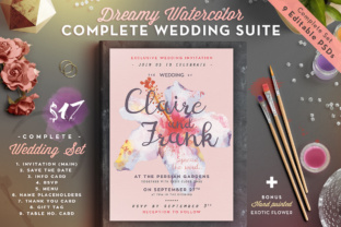 Dreamy Watercolor Wedding Suite IV: A Print Template Review for Digital Sellers