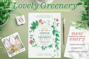 Enhancing Brand Identity with the Lovely Greenery Wedding Card I Print Template