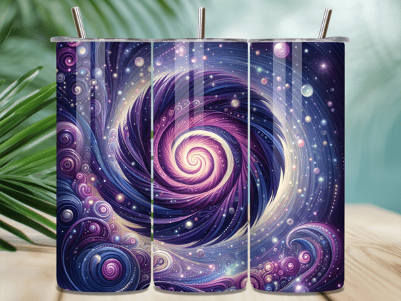 Galaxy Vortex Purple Swirl Tumbler Wrap: A Designer’s Review for Branding