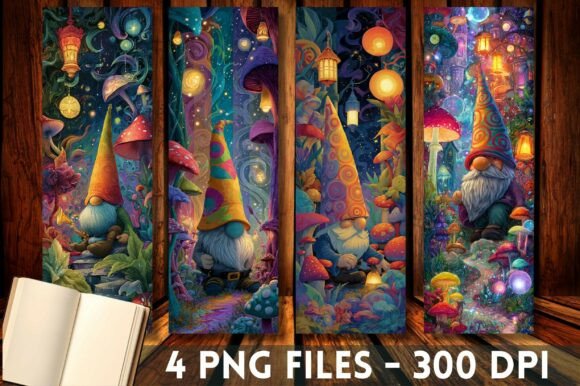 Magic Mushroom Gnome Forest Bookmark PNG: A Versatile Graphic Design Asset for Crafts