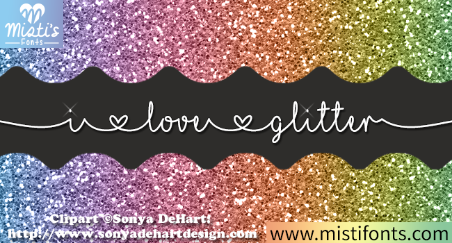 MF I Love Glitter Clipart Version for Designs Amp Projects