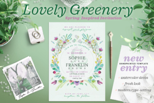 Review: Lovely Greenery Wedding Card II for Print Templates