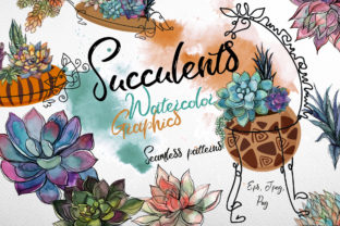 Succulents Watercolor Graphics: A Fresh Illustration for Handmade Creations