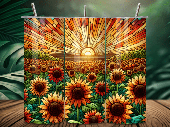 Sunset Sunflower Stained Glass Tumbler Review