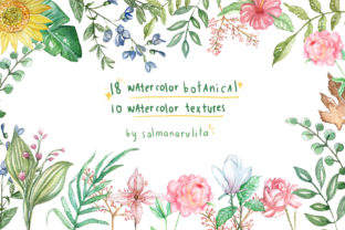 Watercolor Botanical Texture for Real Embroidery Projects