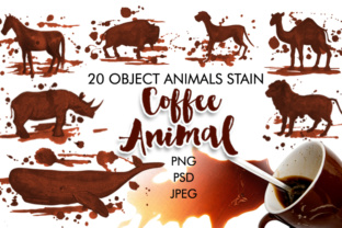 Watercolor Coffee Animals Stains: A Versatile Illustration for Content Publishing