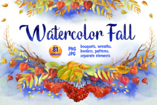 Watercolor Fall Floral Clip Art: A Versatile Illustration for Content Creators