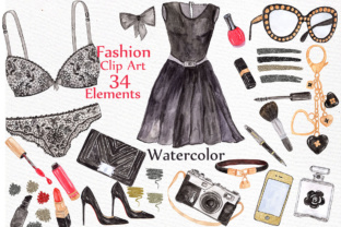 Watercolor Fashion Clip Art Bundle Review for Embroidery Projects