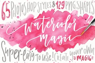 Watercolor Magic - Design Kit for Layer Styles & Creative Projects