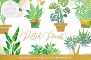 Watercolor Plants Clipart Set: A Fresh Graphic Design Asset for Local Business Branding