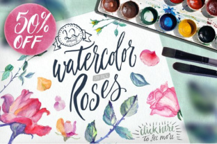 Watercolor Roses DIY Pack: A Versatile Illustrations Asset for Modern Branding