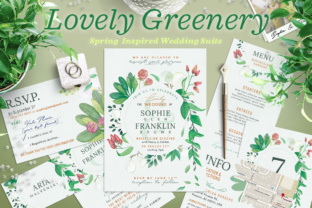 Wedding Suite X - Lovely Greenery I: A Print Template for Soft, Organic Branding