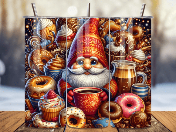Winter Gnome Donut Pastry Sweets Tumbler